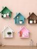 Storage Racks Colorful Little House Wooden for Living Room Bedroom