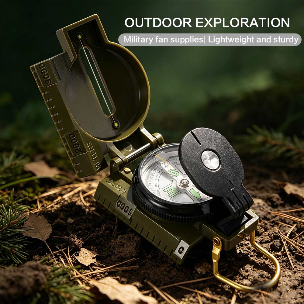 Aluminum Zinc Zinc Alloy Outdoor Compass Metal Construction Camping Compass Professional Compass Survival