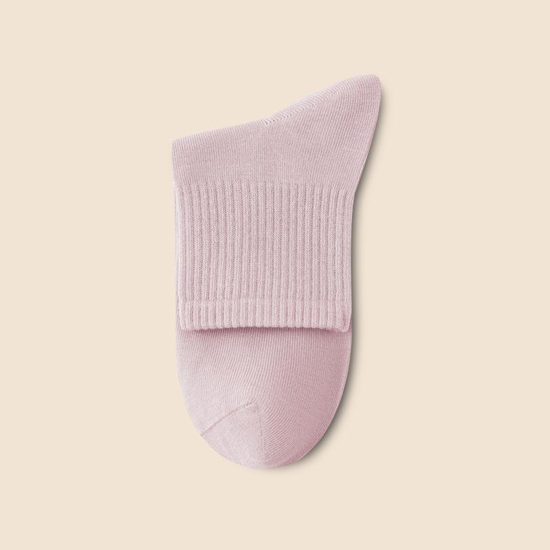 Pure Cotton Women's Mid-calf Socks for Autumn and Winter, All-cotton Boneless Sweat-absorbing Sports Cotton Socks for Women In Autumn