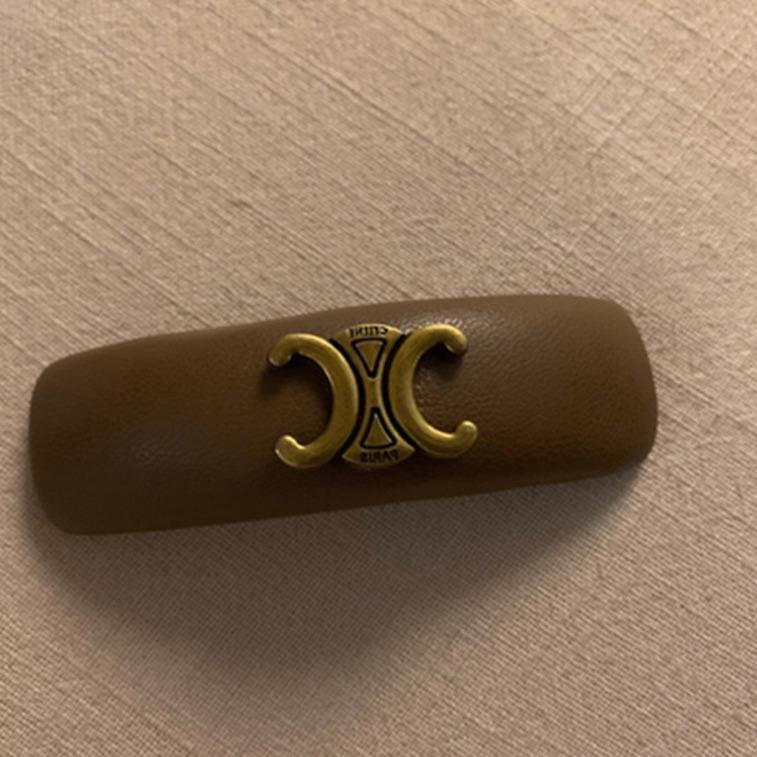 Arc de Triomphe BB clip PU leather edge clip 2025 summer hairpin hair accessories