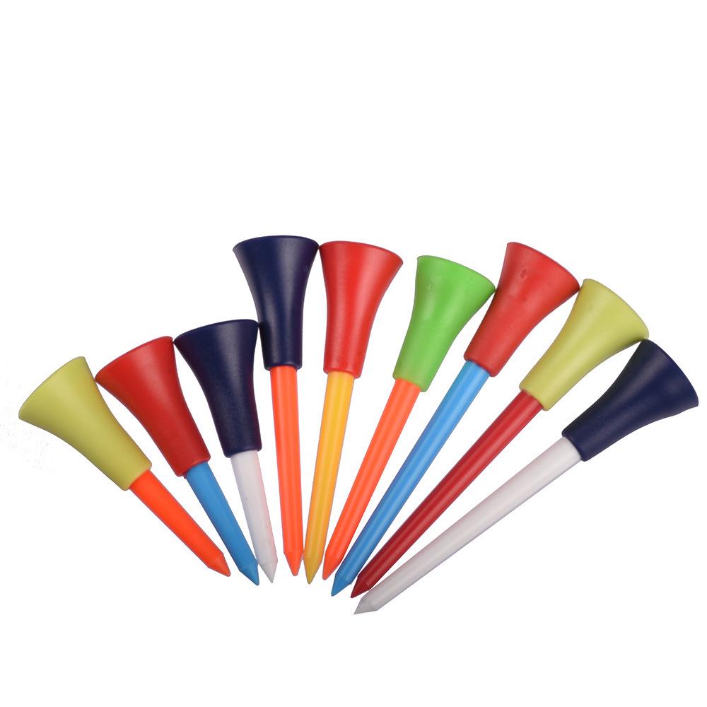 High-Quality Two-Tone Plastic Golf Tees In Mixed Colors - 83/70/54mm
