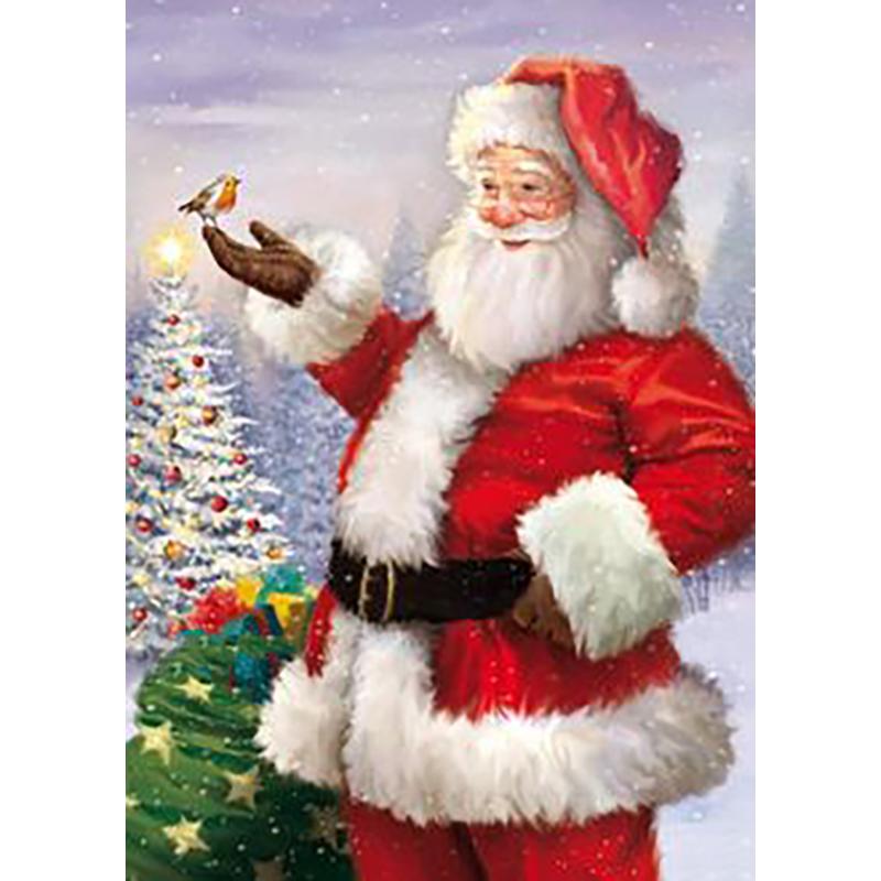 DIY Santa Claus 5D Diamond Painting Full Round Drill Kit Christmas Gift Diamond Embroidery Cross Stitch Home Decor Wall Art