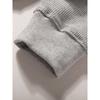 Henry Collar Sweatshirt for Men, Autumn Season, Heavy Texture Pullover Long-Sleeve Top, Waffle Pattern Casual Loose Base Layer Jacket, Trendy