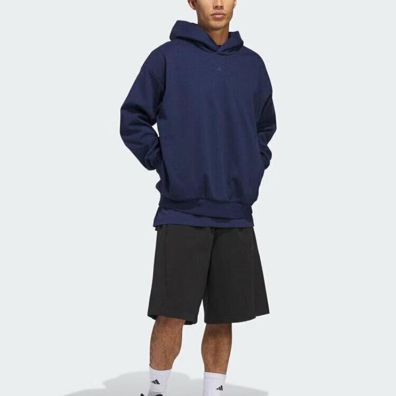 adidas Basketball Fl Hoody Unitefit Loose Comfortable Fleece Hooded Long Sleeve Sweatshirt Unisex Tops KB7550