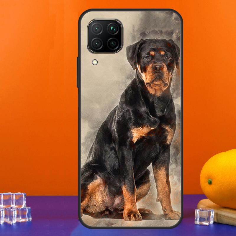 Cartoon Rottweiler Dog For Huawei Nova Y90 Y91 Y60 Y70 Y72 Y61 9 10 SE 12i 12s 11i 5T P60 Pro P20 P30 P40 Lite Case