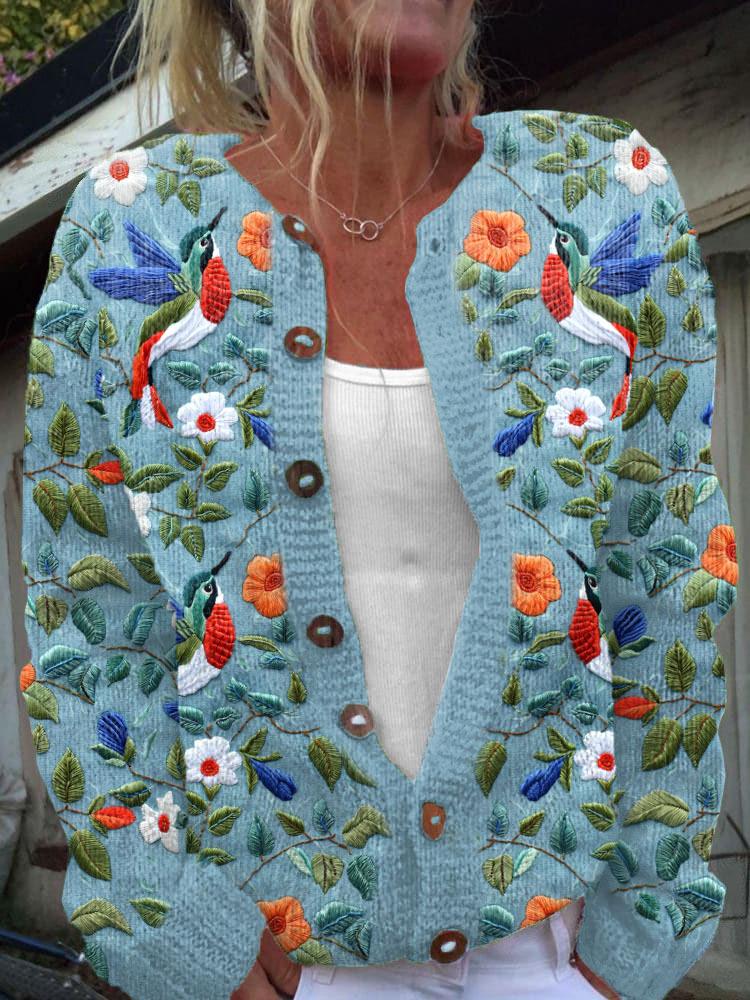 2026 foreign trade new 3D digital printing cardigan knitted jacket women's clothing early spring and autumn factory wholesale