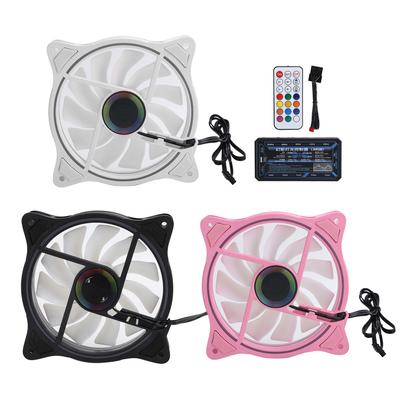 3Pcs Cooling Fans ARGB Controller 11 Fan Blades Silent Computer Air Cooler 1200rpm 12VBlack White