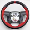 For Ford F150 SVT RAP Raptor F-150 2010-2016 Hand-stitched Full coverage Black Leather Car Steering Wheel protection Cover