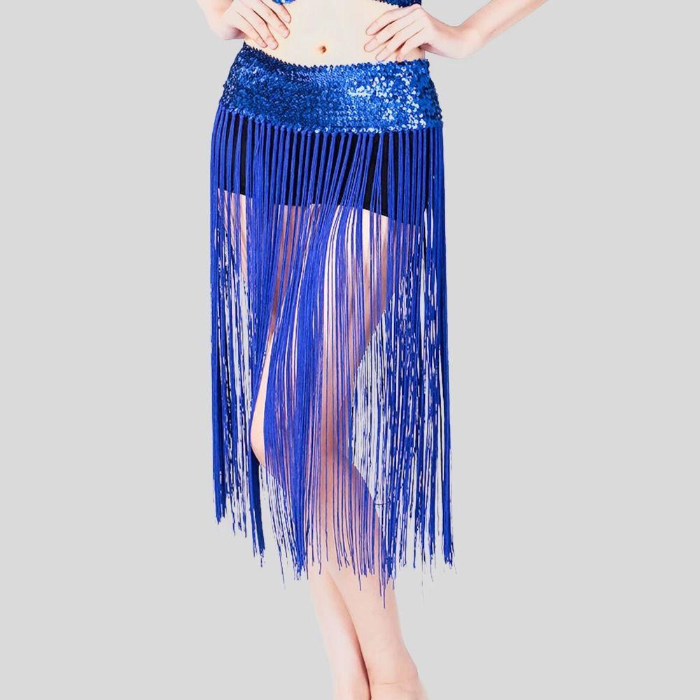 Long Tassel Belly Dance Hip Scarf Creative Sequin Waist Chain Belly Dance Belt  Women Accessory