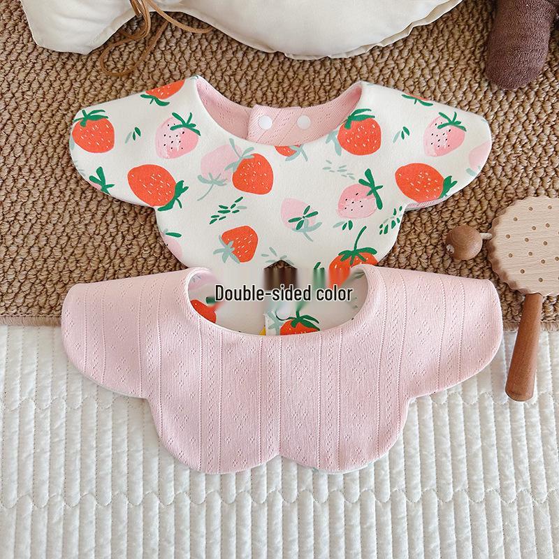 Koreanischer Stil Baumwolle Weich Wasserdicht Baby Sabberlätzchen, Doppelseitig, für 0-2 Jahre