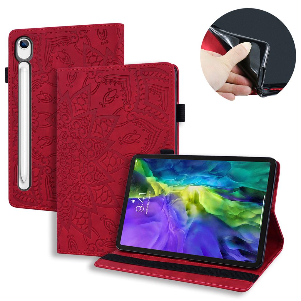 Tablet Case For Samsung Galaxy Tab S10 FE / Tab S9 FE / Tab S10 Lite Card Slots Leather Cover Flower Pattern