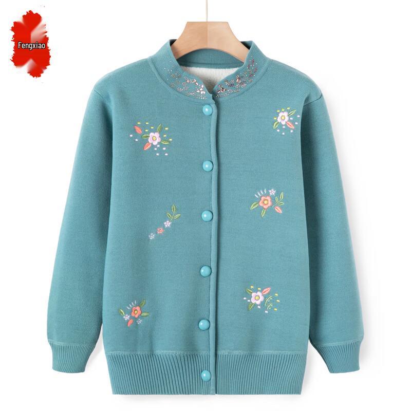 Женский зимний кардиган на флисовой подкладке 4XL (130-145 jin)