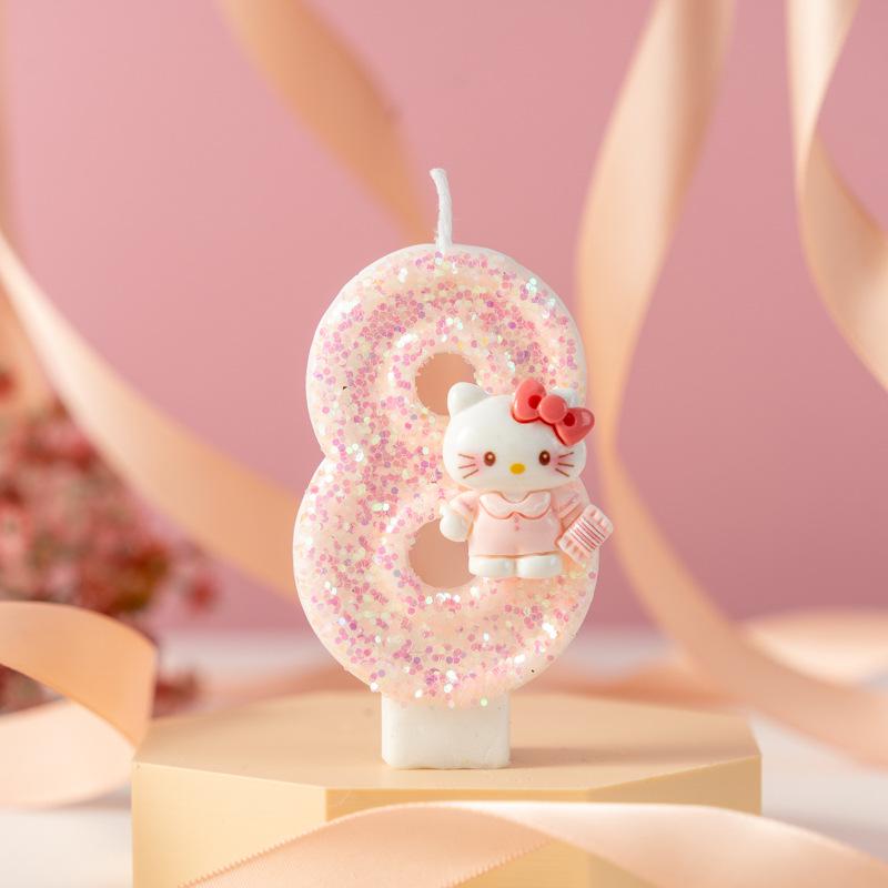 Cross-Border Cute Cartoon Cat Birthday Candle Cake Decorations - Handmade DIY Ornaments.