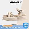 Global New Platform Sandals Women's Shoes XHQ-GH123 Straps New Casual Versatile One-word Buckle Beach Shoes Women