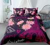 Paris Tower King Queen Duvet Cover Famous Buildings In France Bedding Set For Adults Pink Romantic 2/3pcs Polyester Quilt Cover