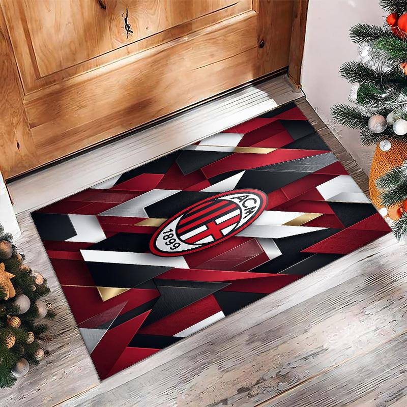 AC Milan Printed Flannel Area Rug Non Slip Soft Polyester Floor Carpet Indoor Decor Mat for Bedroom Living Room Sofa Game Room Home Decoration