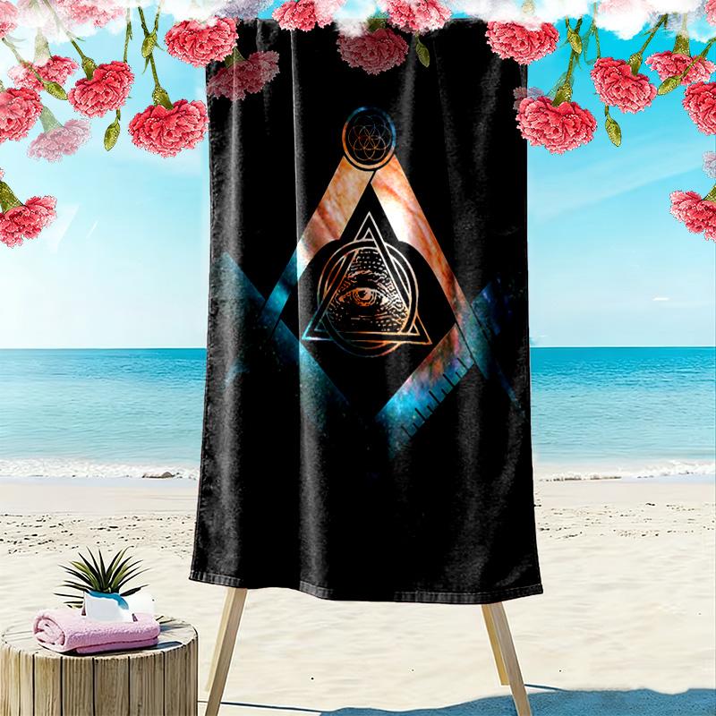 Supernatural Symbols Cosmic Forces beach towel beach Outdoor camping Outdoor pool towel Absorbent bath towel swim Comfort Fashion beach printing