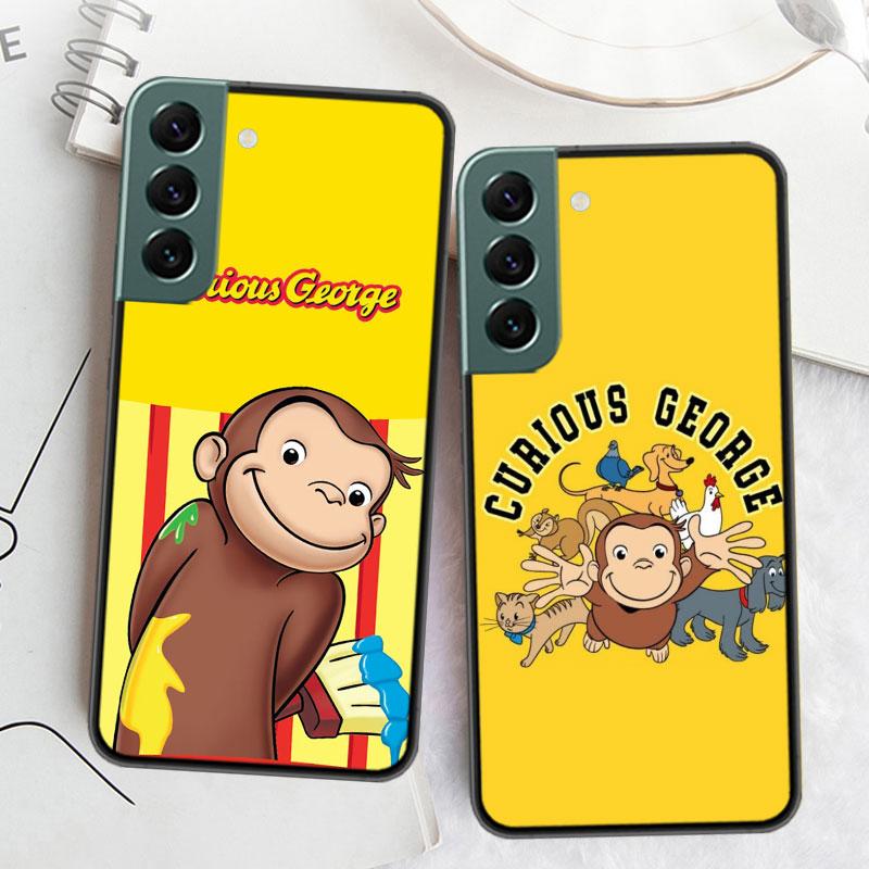 Curious G-Georgeser-m-Monkeis Phone Case For Samsung Galaxy S22 S25 Ultra S21 S10 Plus S26 Edge S20 S23 S24 FE Cover Silicon