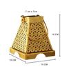 Antique Golden Maya Lantern- Small- Pyramid Shaped Candle Lantern of Mayan Temple