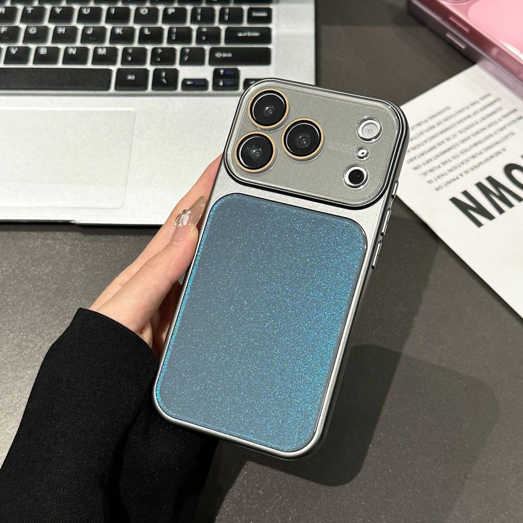 New Glitter Glass New Color Change 17 Seconds Suitable for iPhone17promax Mobile Phone Case 16pro All-inclusive 14/15