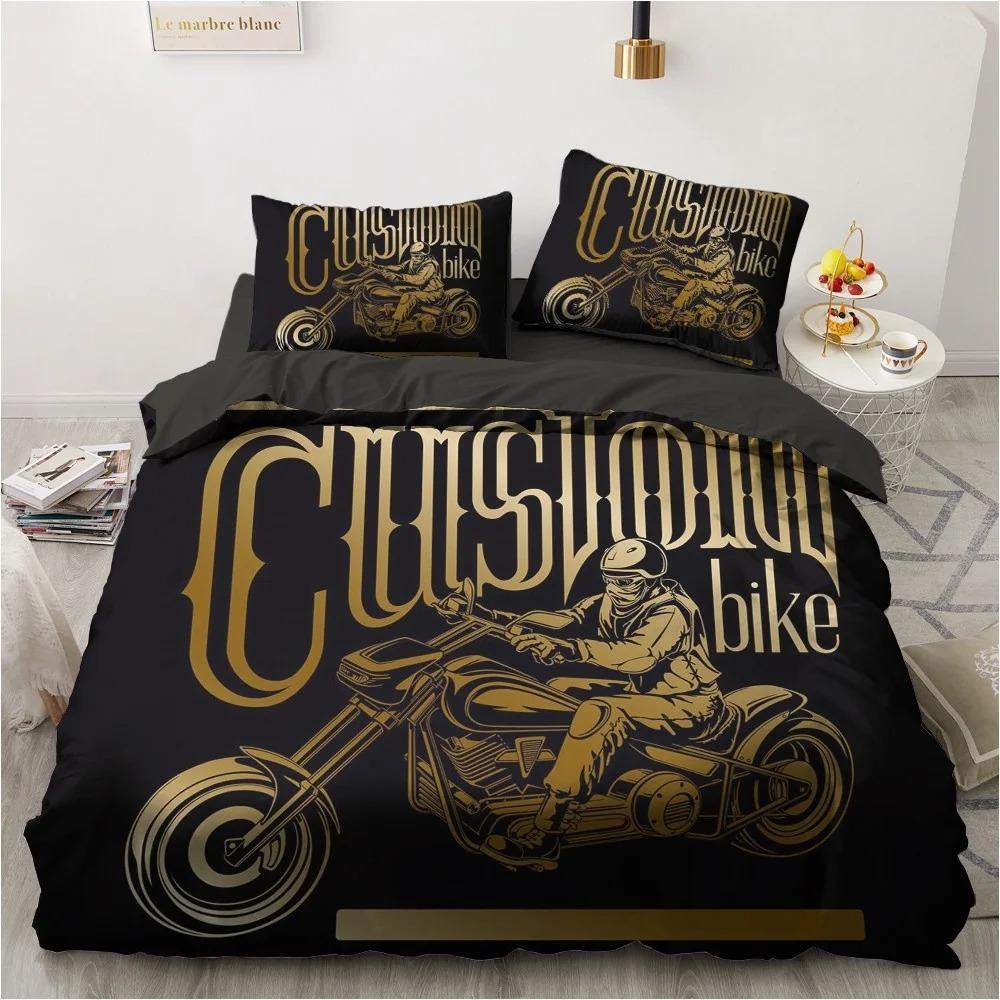 3D Black Bedding Collection Pillowcase King Queen Full Single 200X200 With Bed Linen Gold Design 3D Printed Duvet Cover Collection For Teens Women