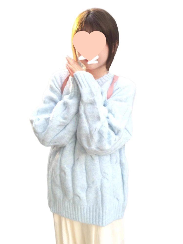 Women's Cozy Blue Sweater - Oversized Knit Pullover for Autumn and Spring