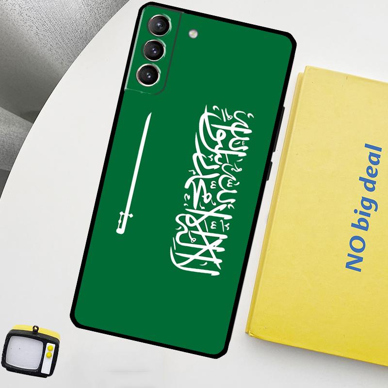 Kingdom of Saudi Arabia Flag Phone Case For Samsung Galaxy S24 Ultra S20 S21 S22 S23 Plus S9 S10 S24 FE S25 Ultra Cover