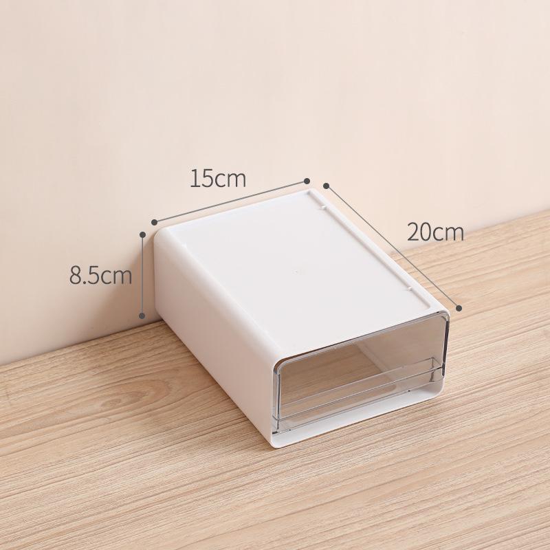 Transparent Multi-Grid Desk Organizer & Cosmetic Storage Drawer