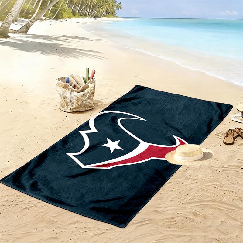 Houston Texans Print Beach Towel, Large Soft Quick Dry Towel for Beach Camping Swimming