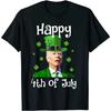 St Patricks Day Funny Happy 4th Of July Anti Joe Biden T-Shirt