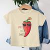 Lustige Chili T-Shirts für Kinder Chili Scharf Nicht Süß Grafikdesign Kinder T-Shirt Cartoon Kleidung Kind Mädchen Junge Freizeit Oberteile