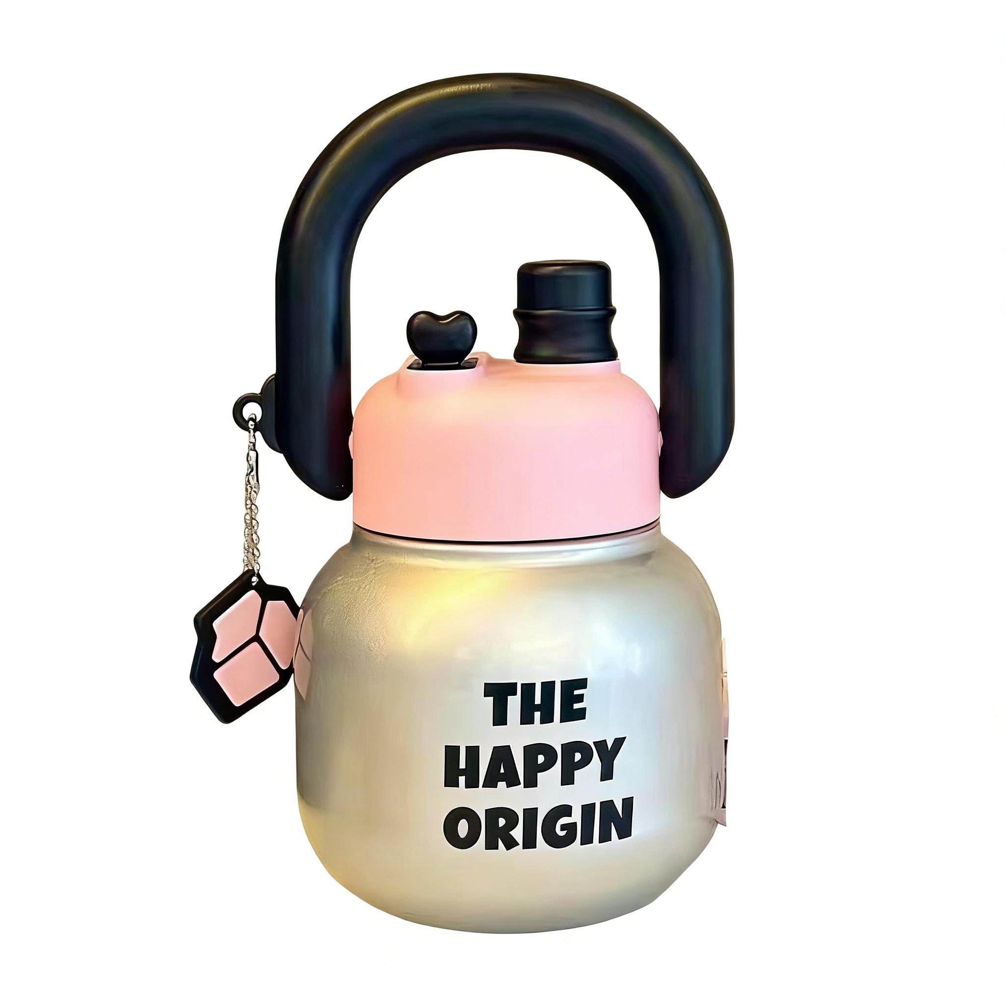 

Water Bottle 20oz Insulated Water Bottles with Straw for School Sports Travel Coffee Mug Stainless Steel Cup Suitable for Hot and Cold one size рожевий