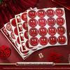 Mini Double Happiness Wedding Stickers - Self-Adhesive Red Seals for Envelopes and Egg Decorations