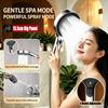New 13.5cm Big Panel Pressurized Shower Head With Spray Gun Function 4 Modes Adjustment High Pressure Large Flow Bathroom Shower
