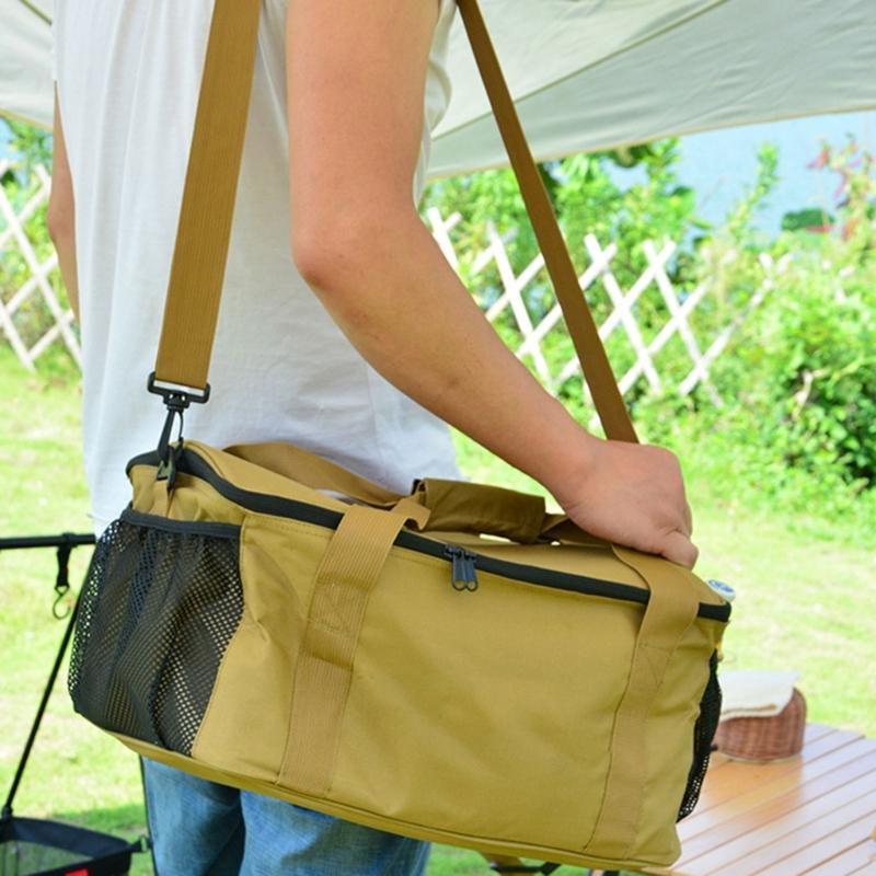 Thermal Food Container Picnics Cooler Handbag Folding Insulation BBQ Picnics Bag
