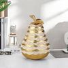 Creative Golden-plated Fruits Statue Apple/pear Ornaments Desk Decoration Resin Crafts Pineapple Sculpture Room Aesthetic Decor