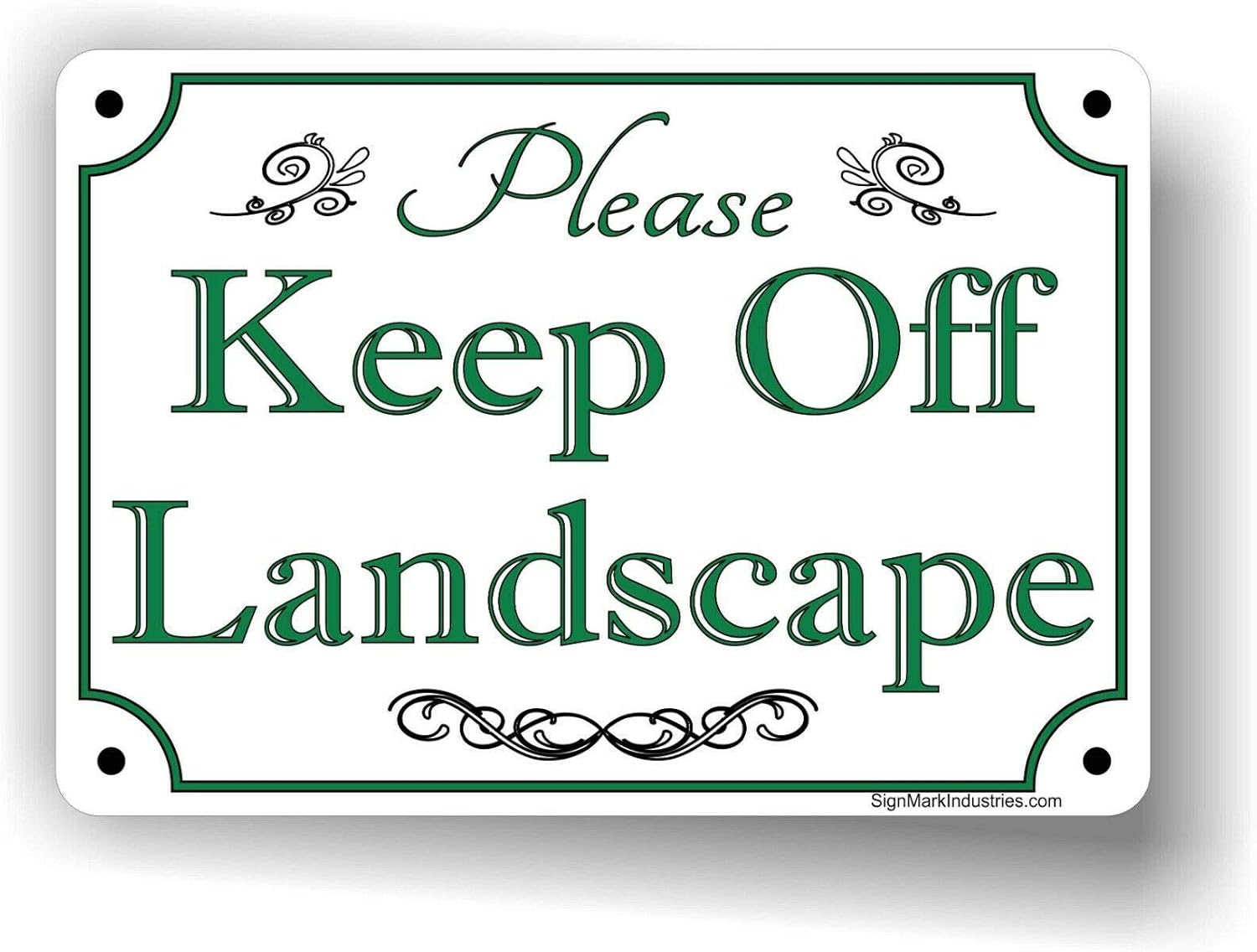 Tin Sign For Please Keep Off Landscape Sign Keep Off Landscaping Sign 20x30cm（7.8x11.8inch）