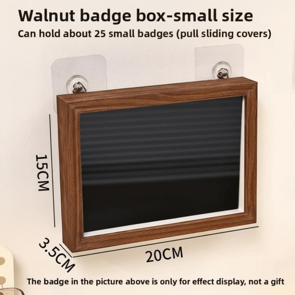 

Wall Mounted Badge Display Frame Transparent Dust Cover Felt Board Pin Storage Box Dust-proof Large Capacity Brooch storage box
