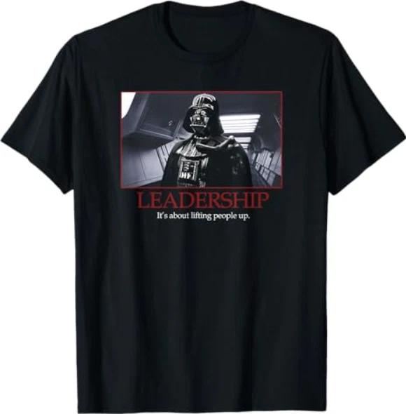 Star Wars Darth Vader Leadership Inspirational Poster Photo T-Shirt 4XL
