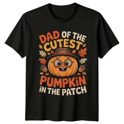 Dad Of The Cutest Pumpkin Unisexs TShirt Fatherhood Halloween Gift For Him