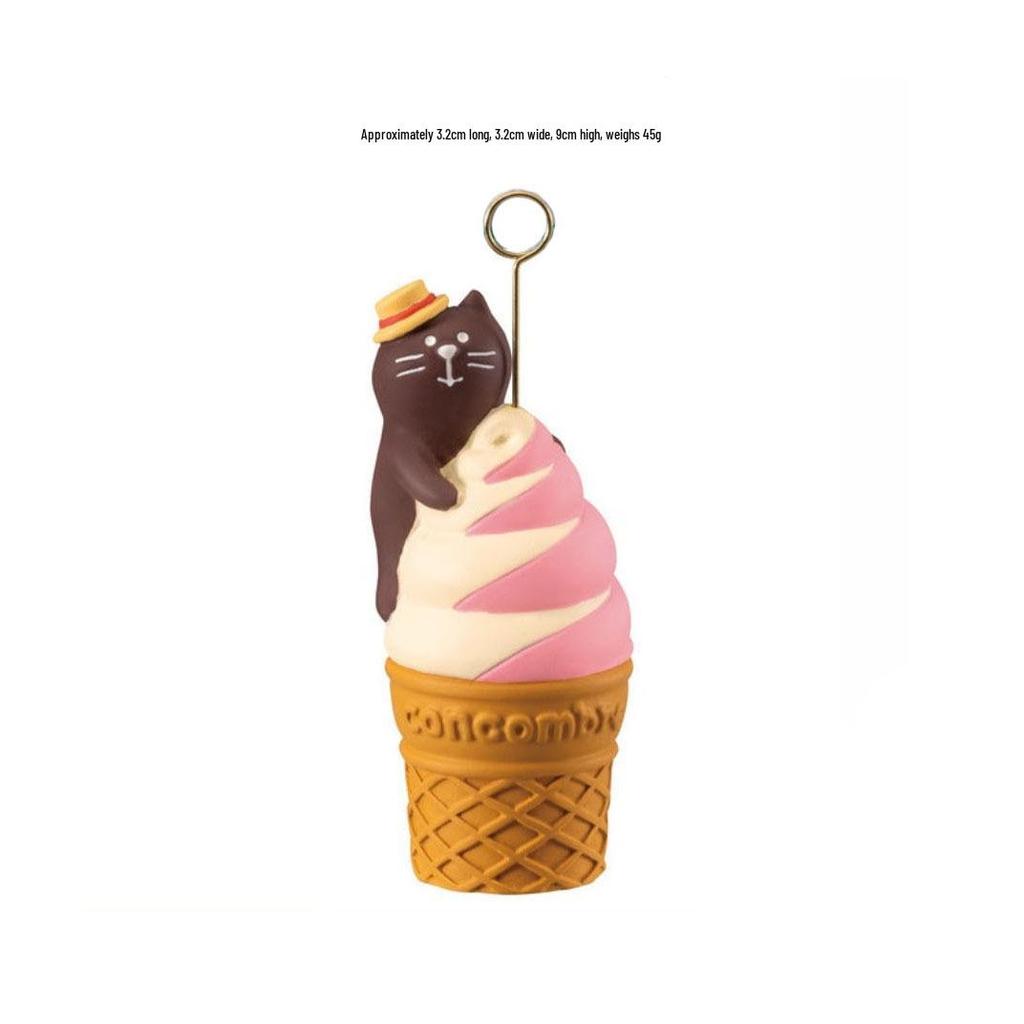 Resin Ice Cream Cat Ornaments - Trendy Handmade Japanese DIY Crafts for Car Decoration and Gifts.