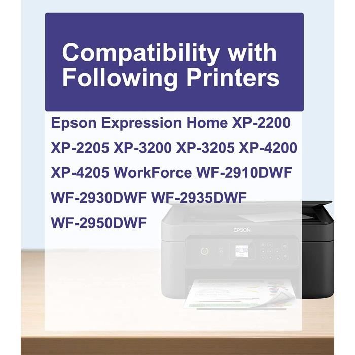 Cartouches d'Encre Compatible - Teland - 604XL - Pack de 4 - Multi-couleurs - Pour Epson XP-2205/XP-4200/XP-3200