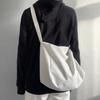 Black Lazy Style Canvas Bag for Male and Female Students Large Capacity Book Carrying Simple and Versatile Canvas Bags