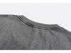 [230g Washed Oversized Distressed Drop Shoulder T-shirt] Cross-Border Trendy European & American Print.