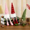 Vánoční sedící ozdoba Malý dárek Pruhovaná pletená čepice Rudolf Dlouhé nohy Panenka Domácí dekorace