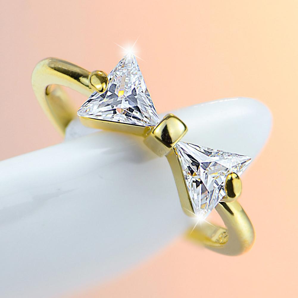 Women Crystal-like Stereoscopic Zircon Ring Finger Ring Ornament Gift