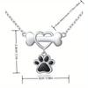 1 Fashionable Animal Claw Necklace Heart-shaped Necklace Animal Necklace Women's Necklace Wedding Holiday Jewelry Gift