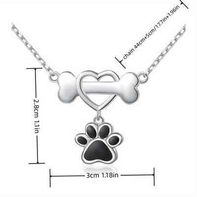 1 trendigt djurklohalsband hjärtformat halsband djurhalsband damhalsband bröllop semester smycke present