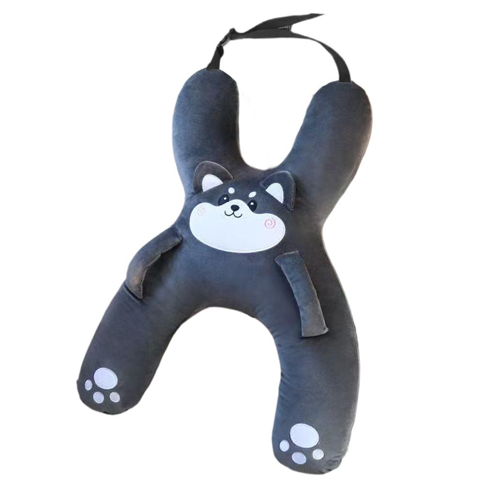 1 Satz Auto Niedliches Cartoon Kissen Auto Montiertes Kinderschlafkissen Auto Abnehmbare Bequeme Atmungsaktive Kopfstütze Lendenwirbelstütze