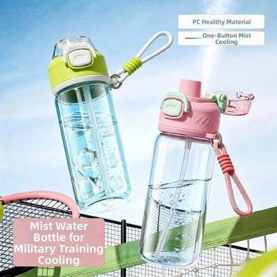 Heat Resistant Sports  Spray Water Bottle 600 ML Plastic Water Bottle  Outdoor Sports
